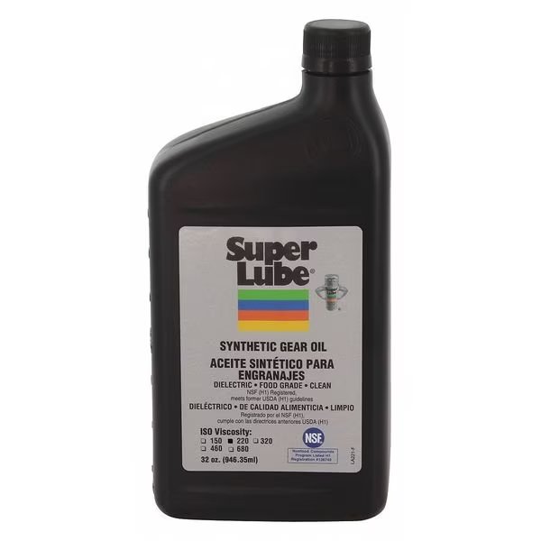 1 qt Gear Oil Bottle Translucent Clear, Super Lube, Mfr#: 54200