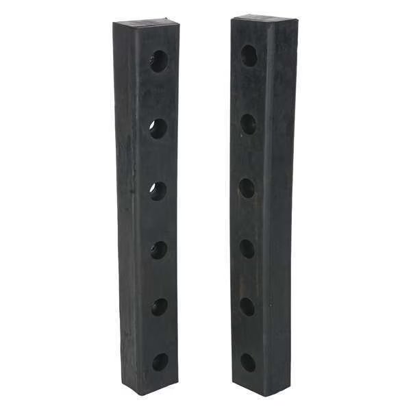 Black Hardened Molded Rubber Bumper 30 In 2 piece, Vestil, Mfr#: DBE-30-2