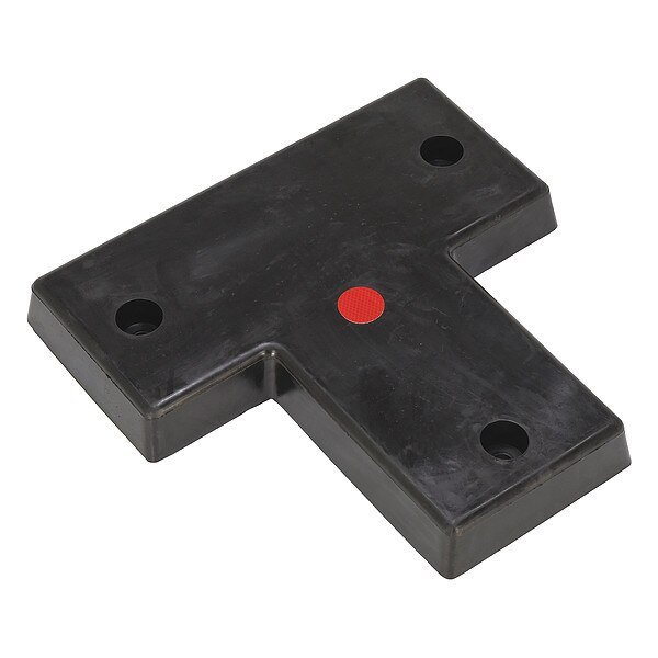 Specialty T-Shaped Molded Bumper 22 x 22 x 3 Bolt Holes 3, Vestil, Mfr#: T-22