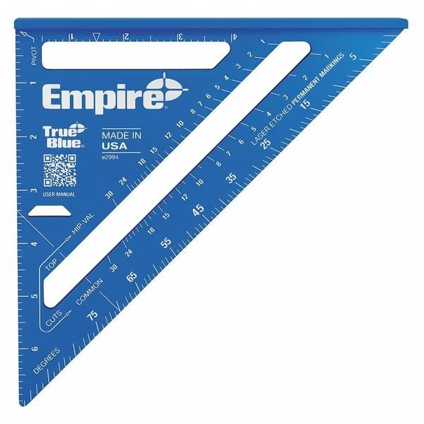 7" True Blue Laser Etched Rafter Square, Empire Level, Mfr#: E2994