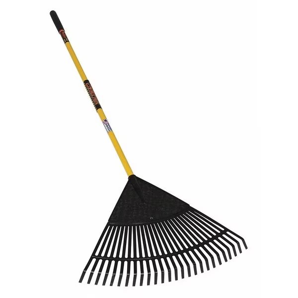 Leaf Rake, 26 Tine, 51" Yellow Handle, Structron, Mfr#: 40872GRA