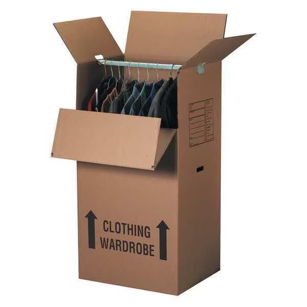 Wardrobe Boxes, 24" x 20" x 46", Kraft, 5/Bundle, Partners Brand, Mfr#: 242046WARD