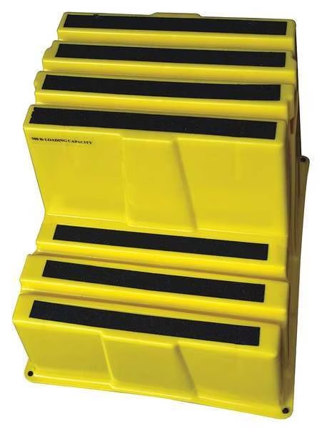 2 Steps, Plastic Step Stand, 500 lb. Load Capacity, Yellow, EnjoyTool Select, Mfr#: 44ZJ64