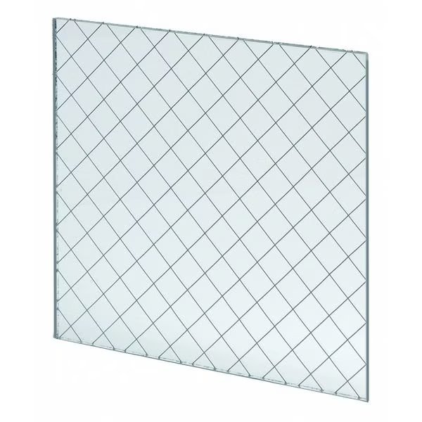 Fire Rated Wired Glass, 6inx21in, National Guard, Mfr#: L-WG-DIAMOND-6x21