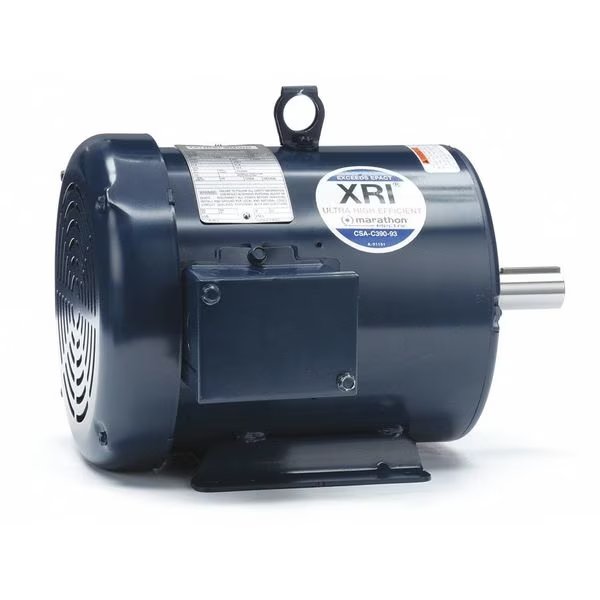 3-Phase General Purpose Motor, 3 HP, 182T Frame, 200V AC Voltage, 1,770 Nameplate RPM, Marathon Motors, Mfr#: 182TTFBD6039
