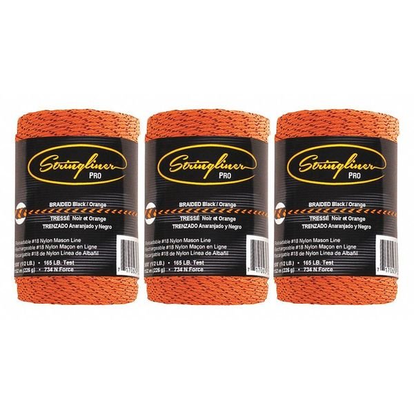 Masons Line, Braided, 500 ft. L, PK3, Stringliner, Mfr#: 35491