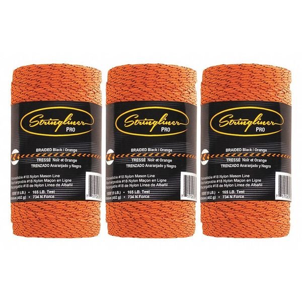 Masons Line, Braided, 1000 ft. L, PK3, Stringliner, Mfr#: 35791