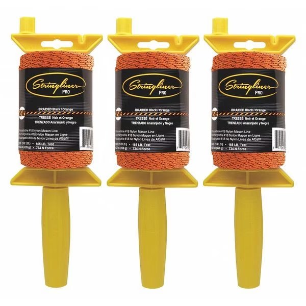 Masons Line Reel, Braided, 500 ft. L, PK3, Stringliner, Mfr#: 25491