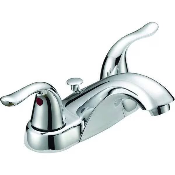 Manual 4" Mount, 2 Hole Bathroom Faucet, Ez-Flo Eastman, Mfr#: 10190