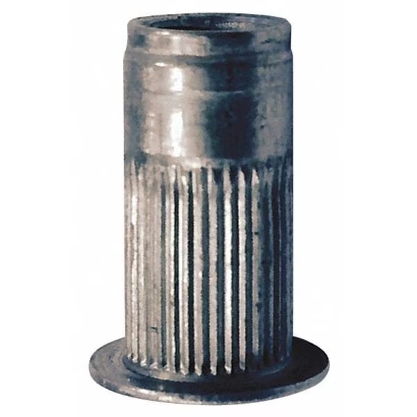 Rivet Nut, #6-32 Thread Size, 0.39 in Flange Dia., 0.47 in L, Aluminum, 25 PK, Avk, Mfr#: ALA1-632-130