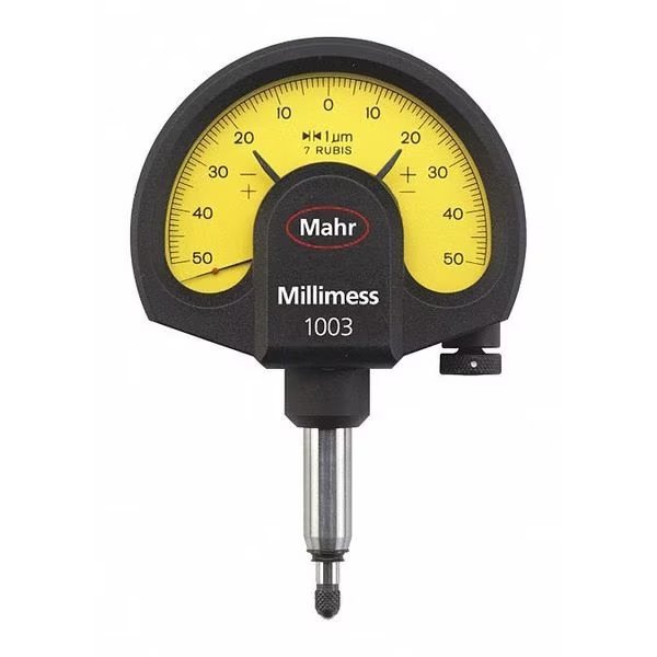 Dial Indicator, 0.0001"Graduations, Yellow, Mahr, Mfr#: 4334000