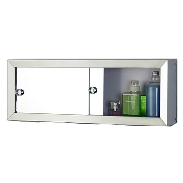 36" x 8" Surface Mounted Stainless Steel Framed Cosmetic Box, Ketcham, Mfr#: 3608M