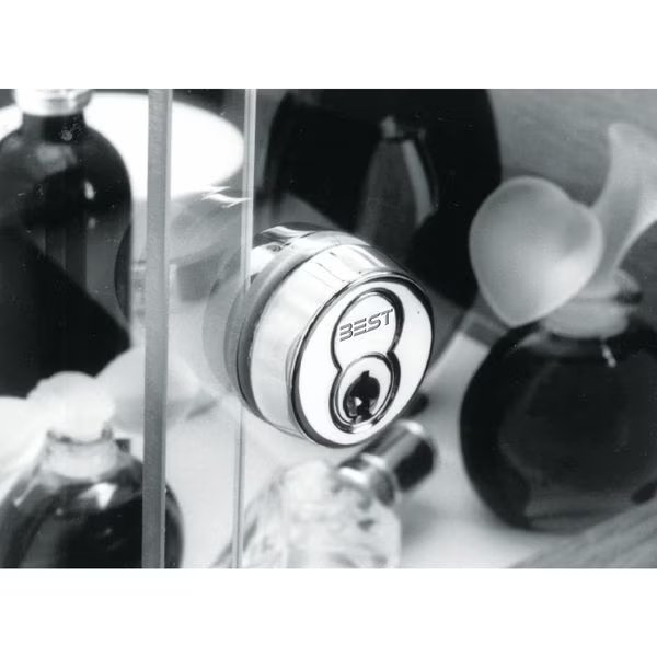 Sliding Door Cylinder, Satin Chrome, Best, Mfr#: 4S73626