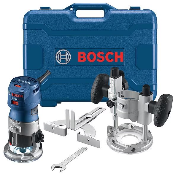 Router, Electric, 1-1/4" HP, 7A, 120V, Bosch, Mfr#: GKF125CEPK