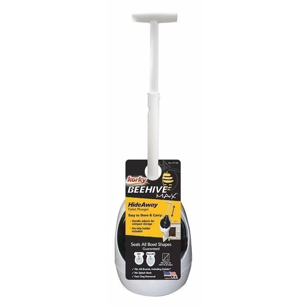 Plunger, 14" Handle L, Plastic Handle, Korky, Mfr#: 97-4A