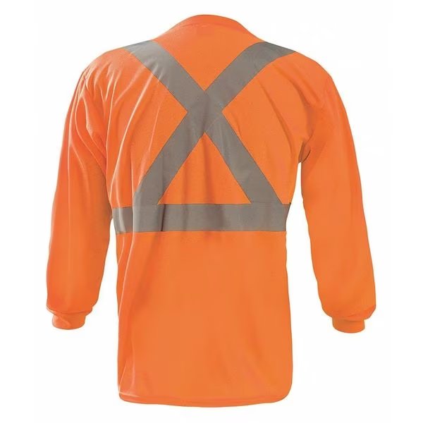 Long Sleeve T-Shirt, M, ANSI Class 2, Occunomix, Mfr#: LUX-LST2BX-OM