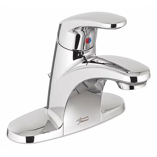 Single Handle 4" Mount, 3 Hole Mid Arc Bathroom Faucet, Polished chrome, American Standard, Mfr#: 7075050.002