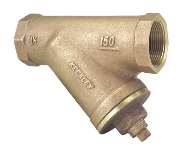 2", Threaded, Bronze, Y Strainer, 200 psi @ 150 Degrees F WOG, 125 psi @ 400 Degrees F WSP, Keckley, Mfr#: 21THY-BCM20M34-FTI-F