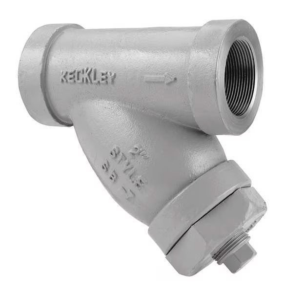 1-1/2", Threaded, Carbon Steel, Y Strainer, Keckley, Mfr#: 11/25THY-CS045P34-GTI-SB7