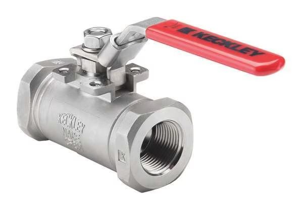 3/8" NPT Stainless Steel Ball Valve Inline, Keckley, Mfr#: BVS3THRSSAGSL-038