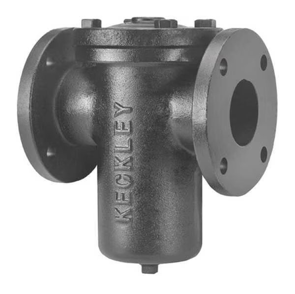 4", Flanged, Cast iron, Basket Strainer, 200 psi @ 150 Degrees F WOG, 125 psi @ 450 Degrees F WSP, Keckley, Mfr#: 41FFS-CI125P34-FBI-GFV
