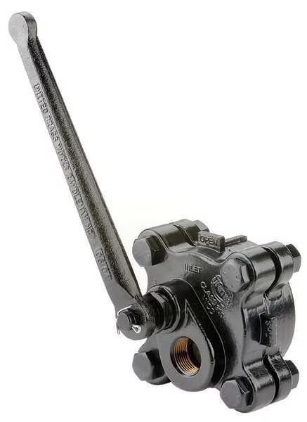 Gate Valve, 1-1/2 In., FNPT, Carbon Steel, United Brass Works, Mfr#: 296966