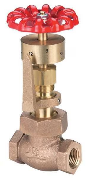 Gate Valve, 1/2 In., FNPT, Bronze, United Brass Works, Mfr#: 293980