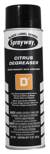Degreaser, 15 Oz Aerosol Can, Liquid, Colorless, Sprayway, Mfr#: SW286