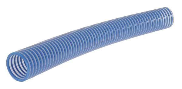 1" ID x 100 ft PVC Water Suction Hose 90 PSI Clear/BL, Kuriyama, Mfr#: 45DU64