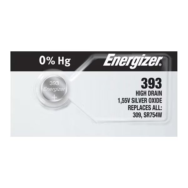 Coin Cell, 393/309, 1.5V, Energizer, Mfr#: 393-309TZ