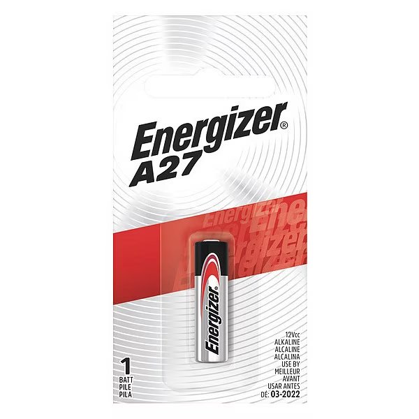 Button Cell Battery, A27, 12V, Energizer, Mfr#: A27BPZ