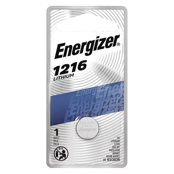Coin Cell, 1216, 3V, Energizer, Mfr#: ECR1216BP