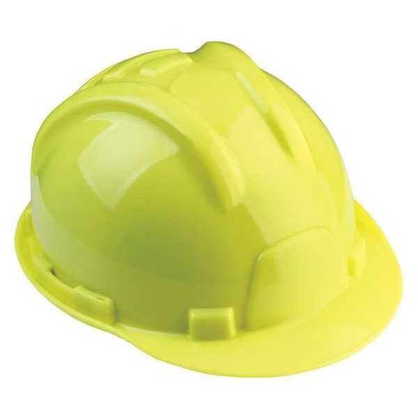 Front Brim Hard Hat, Type 1, Class E, Ratchet (6-Point), Hi-Vis Green, Tasco, Mfr#: 100-72000