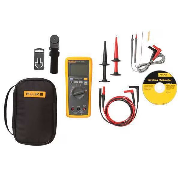 Digital Multimeter Kit, 1,000 Max. AC Volts, 1,000 Max. DC Volts, 400 mA Max. AC Amps, Fluke, Mfr#: 3000FC/EDA2/WWG
