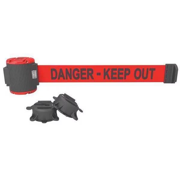 Magnetic Belt Barrier, Danger Keep Out, Rd, Banner Stakes, Mfr#: MH5009