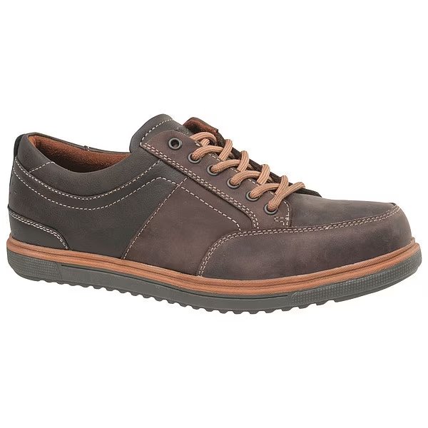 Size 8-1/2EEE Men's Oxford Shoe Steel Work Shoe, Brown, Florsheim, Mfr#: FS2600