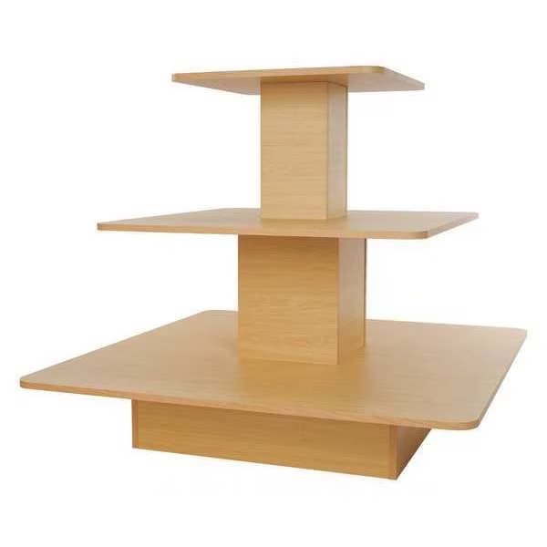 Square Table, 48"W x 42"H, Brown, Econoco, Mfr#: WD3SQMP