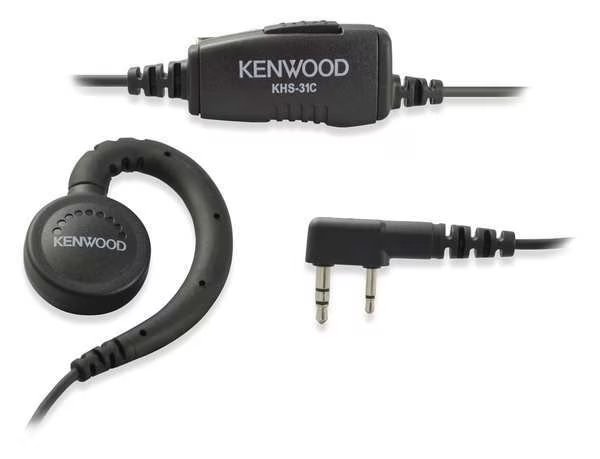 Ear Loop Earpiece, Plstc/Metal, 38inL Cord, Kenwood, Mfr#: KHS-31C
