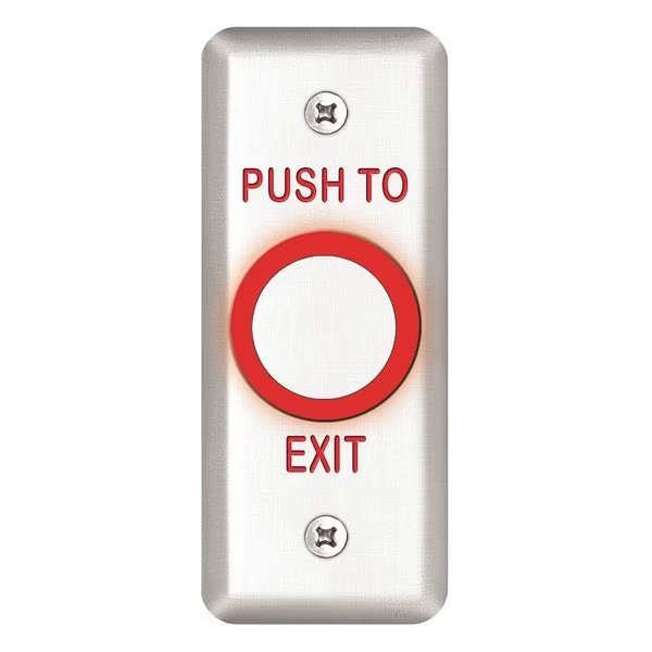 Exit Push Button, 1-3/4 in. W, Sdc, Mfr#: 463NU