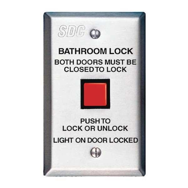 Bathroom Lock, 2-7/8 in. W, Sdc, Mfr#: CB401-AU