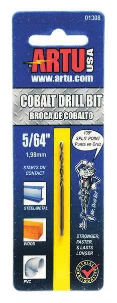 5/64" Cobalt Jobber Length Drill Bit, Artu, Mfr#: 01308
