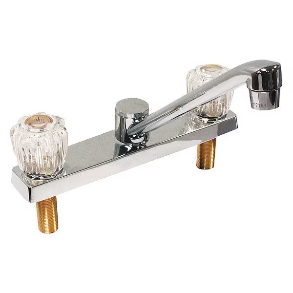 Manual, 8" Mount, 2 Hole Low Arc Kitchen Faucet, Dominion Faucets, Mfr#: 77-1205