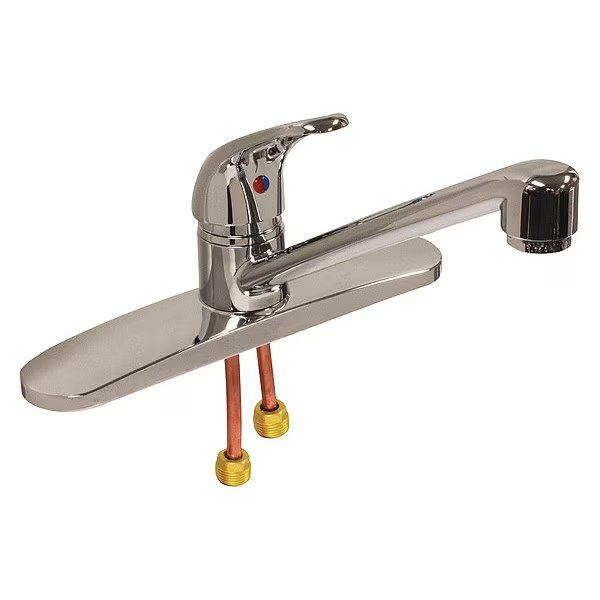 Manual, 8" Mount, 4 Hole Low Arc Kitchen Faucet, Dominion Faucets, Mfr#: 77-1188