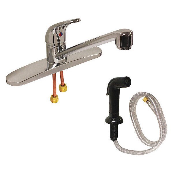 Manual, 8" Mount, 4 Hole Low Arc Kitchen Faucet, Dominion Faucets, Mfr#: 77-1182