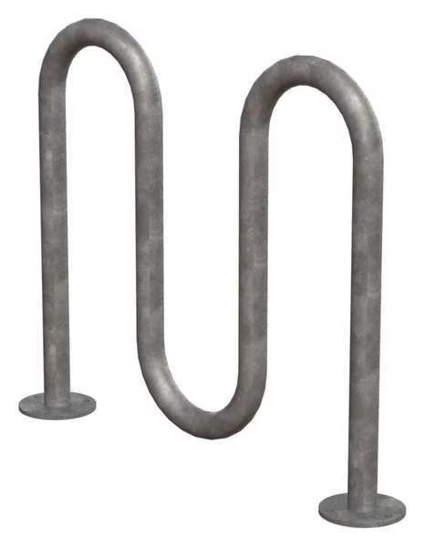 Bike Rack, Galv, (5)Bikes, 36 in. H, 3 in. W, Madrax, Mfr#: QS-H36-5-SF-G