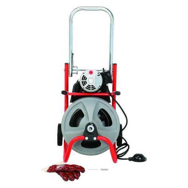 100 ft Corded Drain Cleaning Machine, 115V AC, Ridgid, Mfr#: K-400 with C-32 IW