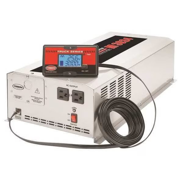 Inverter, 120VAC, 24VDC, 3000W, 3 Outlets, Tundra, Mfr#: M3024
