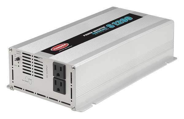Power Inverter, Pure Sine Wave, 2,400 W Peak, 1,200 W Continuous, 2 Outlets, Tundra, Mfr#: S1200