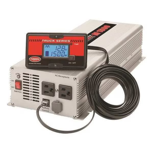Power Inverter, Modified Sine Wave, 3,000 W Peak, 1,500 W Continuous, 2 Outlets, Tundra, Mfr#: M1500