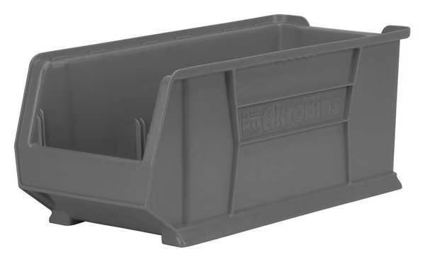 Storage Bin, Plastic, 11 in W, 10 in H, 23 7/8 in L, Gray, Akro-Mils, Mfr#: 30287GREY